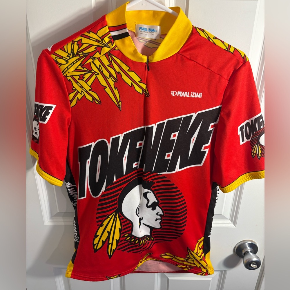 Vtg Pearl Izumi Cycling Jersey Tokeneke Road Race Men's Medium Made In USA
